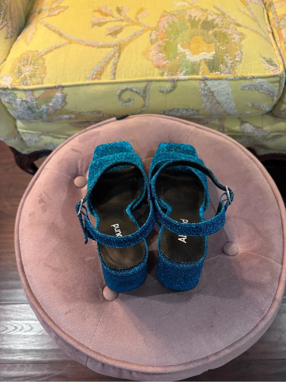 Abound Teal Glitter Platform Pumps